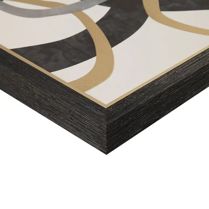 Moving Midas Abstract Gold Foil Framed 2-Piece Wall Art