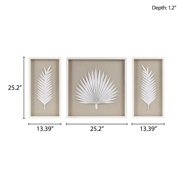 Handmade Rice Paper Palm Leaves Wall Decor